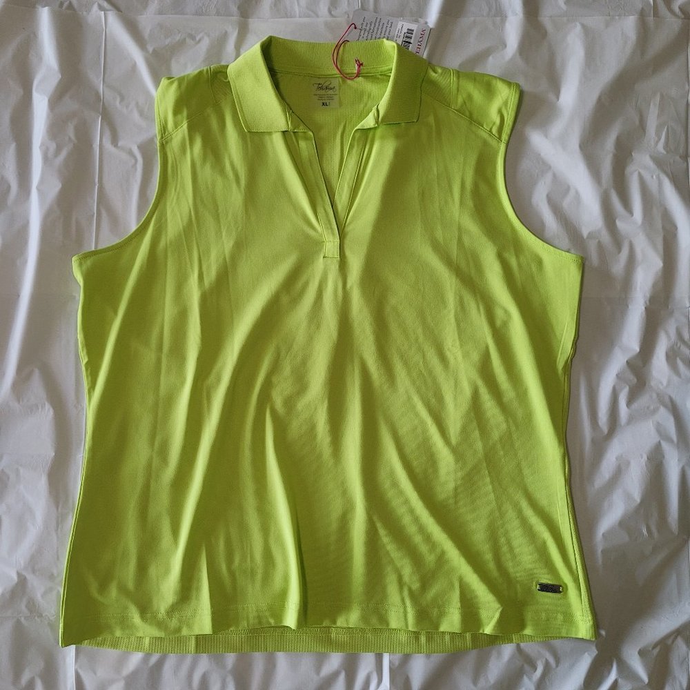 NWT Neon Tehama activewear, Golf women's collared tank size XL